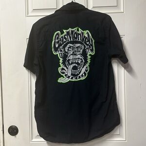Men’s Med 38/40 Gas Monkey Garage button up shirt